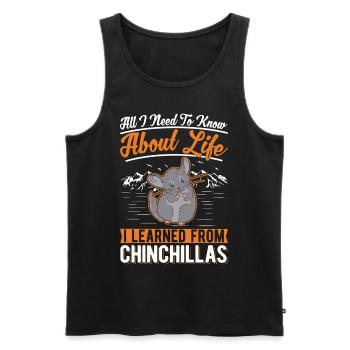 Chinchilla Gift Woolly Mouse Short-tailed Chinchilla - Men's Premium Organic Tank Top - black - Front - AI Model Male 178 light (178cm)
