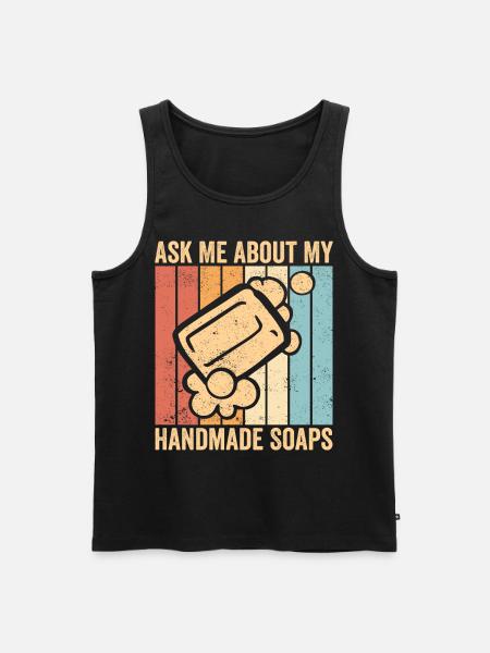 Funny soap making soap maker - Men's Premium Organic Tank Top - black