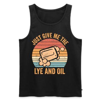 Lustige Seifenherstellung Seifenmacher - Männer Premium Bio Tank Top - Schwarz - Vorne - Michal (187cm)