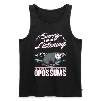 Opossum Cadeau Marsupial Opossum - Débardeur bio Premium Homme - noir - Devant - Michal (187cm)