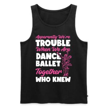 Ballet Danseuse Danse Ballerine - Débardeur bio Premium Homme - noir - Devant - AI Model Male 178 light (178cm)