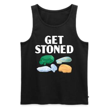 Obtenez Stoned Geology Rockhound Rock Gathering - Débardeur bio Premium Homme - noir - Devant - Michal (187cm)