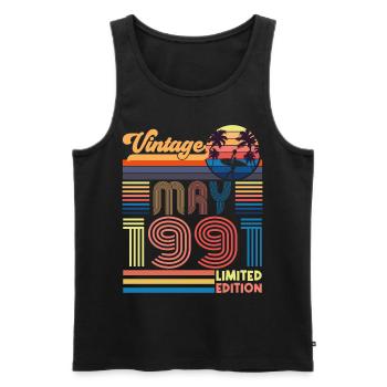 Geboren Mai 1991 Geburtstagsgeschenk Mai 1991, MAI, Mai - Männer Premium Bio Tank Top - Schwarz - Vorne - Michal (187cm)