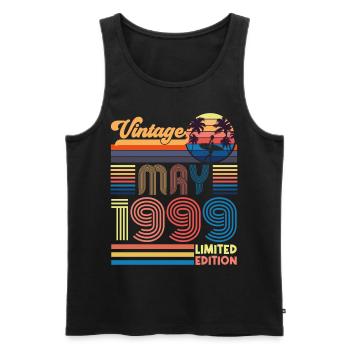 Geboren Mai 1999 Geburtstagsgeschenk Mai 1999, MAI, Mai - Männer Premium Bio Tank Top - Schwarz - Vorne - Michal (187cm)