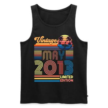 Geboren Mai 2013 Geburtstagsgeschenk Mai 2013, MAI, Mai - Männer Premium Bio Tank Top - Schwarz - Vorne - Michal (187cm)
