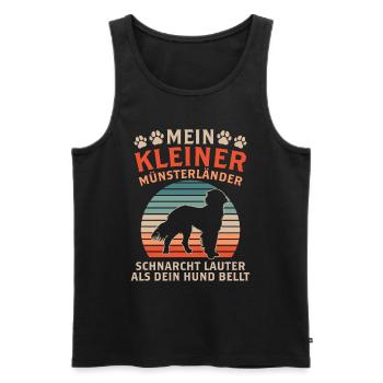 Mein Kleiner Münsterländer schnarcht lauter - Männer Premium Bio Tank Top - Schwarz - Vorne - AI Model Male 178 light (178cm)