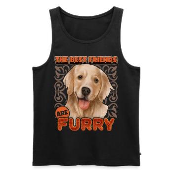 Goldener Retriever, Golden-Retriever Hund Spruch - Männer Premium Bio Tank Top - Schwarz - Vorne - Michal (187cm)