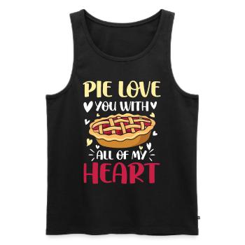 Pie Love You With All Of My Heart für einen - Männer Premium Bio Tank Top - Schwarz - Vorne - Michal (187cm)