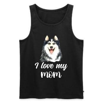 J’aime ma maman - Débardeur bio Premium Homme - noir - Devant - Michal (187cm)