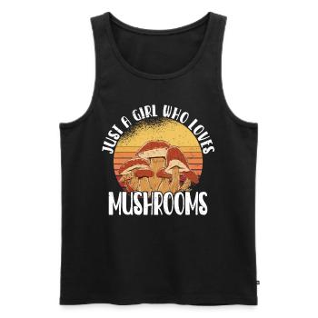 Mushroom picker mushroom mushroom hunter mushroom lover mushroom farm - Men's Premium Organic Tank Top - black - Front - Michal (187cm)