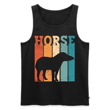 Ex Mormon Tapir Cheval LDS Rétro Exmo - Débardeur bio Premium Homme - noir - Devant - Michal (187cm)
