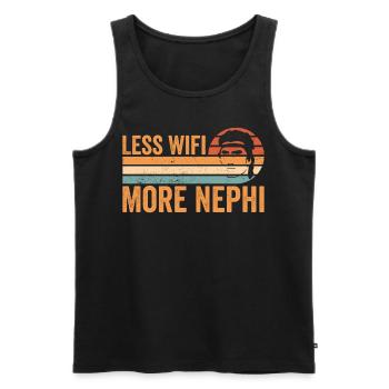 Lustiger Mormonen-Missionar LDS - Männer Premium Bio Tank Top - Schwarz - Vorne - AI Model Male 178 light (178cm)