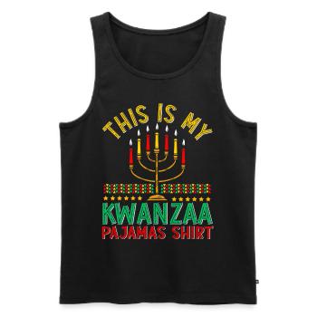 This is my Kwanzaa Pajamas - Männer Premium Bio Tank Top - Schwarz - Vorne - Michal (187cm)