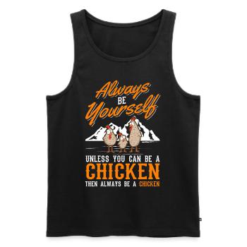 Chickens Chicken Breeding Chicken Farmer - Men's Premium Organic Tank Top - black - Front - AI Model Male 178 light (178cm)