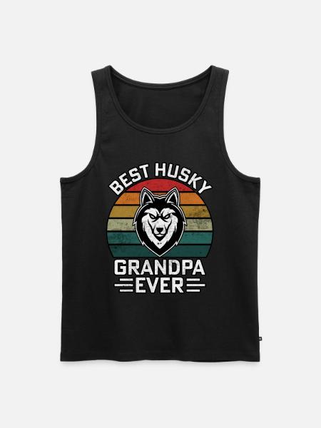 Best husky grandpa ever - Men's Premium Organic Tank Top - black