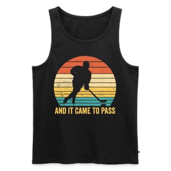 Lustiger Mormonenmissionar LDS Eishockey - Männer Premium Bio Tank Top - Schwarz - Vorne - AI Model Male 178 light (178cm)