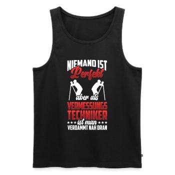 Vermessungstechniker sind perfekt Vermesser - Männer Premium Bio Tank Top - Schwarz - Vorne - AI Model Male 178 light (178cm)