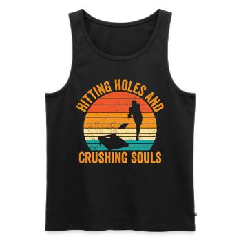 Lustiges Cornhole Corn Hole - Männer Premium Bio Tank Top - Schwarz - Vorne - AI Model Male 178 light (178cm)