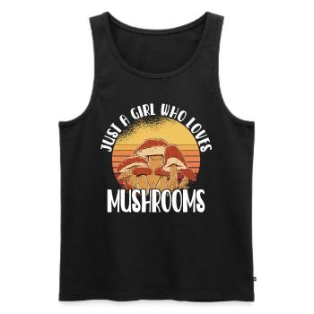 Mushroom picker mushroom mushroom hunter mushroom lover mushroom farm - Men's Premium Organic Tank Top - black - Front - Michal (187cm)