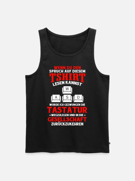 Zocken - Männer Premium Bio Tank Top - Schwarz