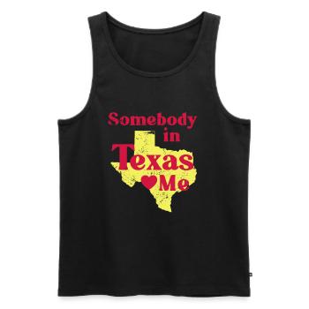 Texas - Débardeur bio Premium Homme - noir - Devant - AI Model Male 178 light (178cm)