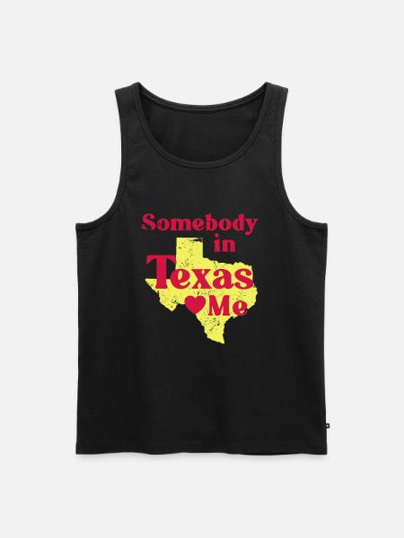 Texas - Men's Premium Organic Tank Top - black