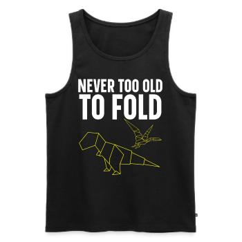 Never Too Old to Fold Paper Art Japanese Art - Men's Premium Organic Tank Top - black - Front - Michal (187cm)