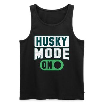 Husky mode on - Männer Premium Bio Tank Top - Schwarz - Vorne - Michal (187cm)