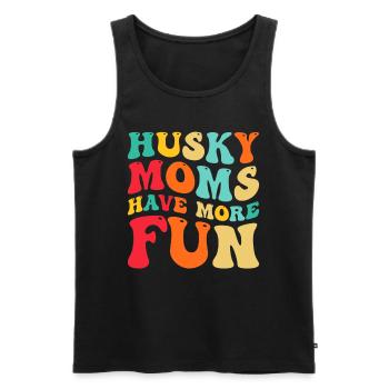 Les mamans Husky ont plus de plaisir - Débardeur bio Premium Homme - noir - Devant - Michal (187cm)