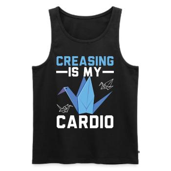 Folding is a matter close to my heart Paper art - Men's Premium Organic Tank Top - black - Front - Michal (187cm)