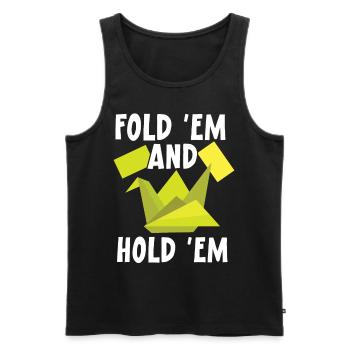 Fold 'em And Hold 'em Paper Art Japanese Art - Men's Premium Organic Tank Top - black - Front - Michal (187cm)