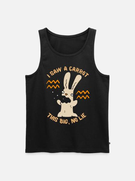 Funny Bunny Comic Joke - Men's Premium Organic Tank Top - black
