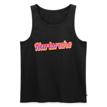 Karlsruherin Karlsruher Karlsruhe - Männer Premium Bio Tank Top - Schwarz - Vorne - AI Model Male 178 light (178cm)