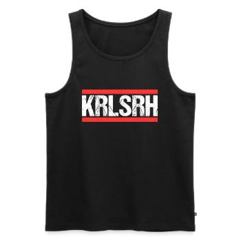 Karlsruherin Karlsruher Karlsruhe - Männer Premium Bio Tank Top - Schwarz - Vorne - AI Model Male 178 light (178cm)