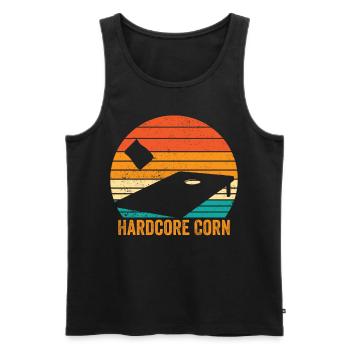 Funny Cornhole Corn Hole Retro - Men's Premium Organic Tank Top - black - Front - Michal (187cm)