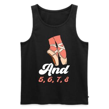 Ballet Dancer Dance Girl Ballerina - Men's Premium Organic Tank Top - black - Front - Michal (187cm)