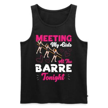 Ballet Danseuse Danse Ballerine - Débardeur bio Premium Homme - noir - Devant - Michal (187cm)