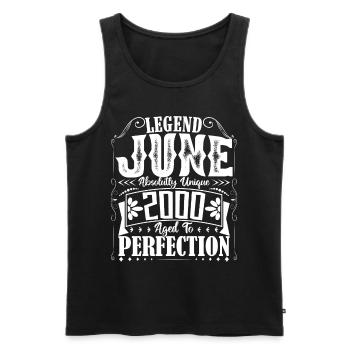 June 2000. Birthday June 2000 Gift June 2000 - Men's Premium Organic Tank Top - black - Front - Michal (187cm)