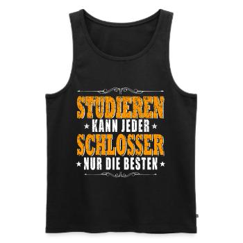 Metallbauer Studieren Schlosser Metallbau - Männer Premium Bio Tank Top - Schwarz - Vorne - AI Model Male 178 light (178cm)