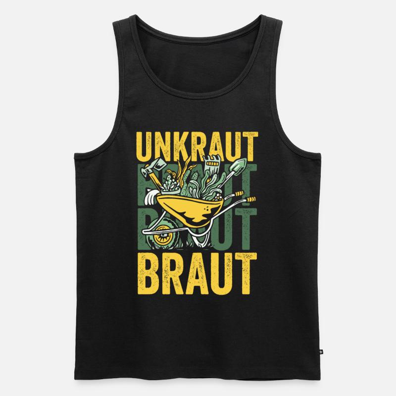Unkraut Braut Garten - Männer Premium Bio Tank Top - Schwarz