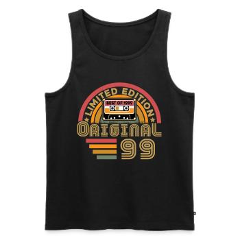 Original 1999 Vintage Anniversaire Humour - Débardeur bio Premium Homme - noir - Devant - Michal (187cm)