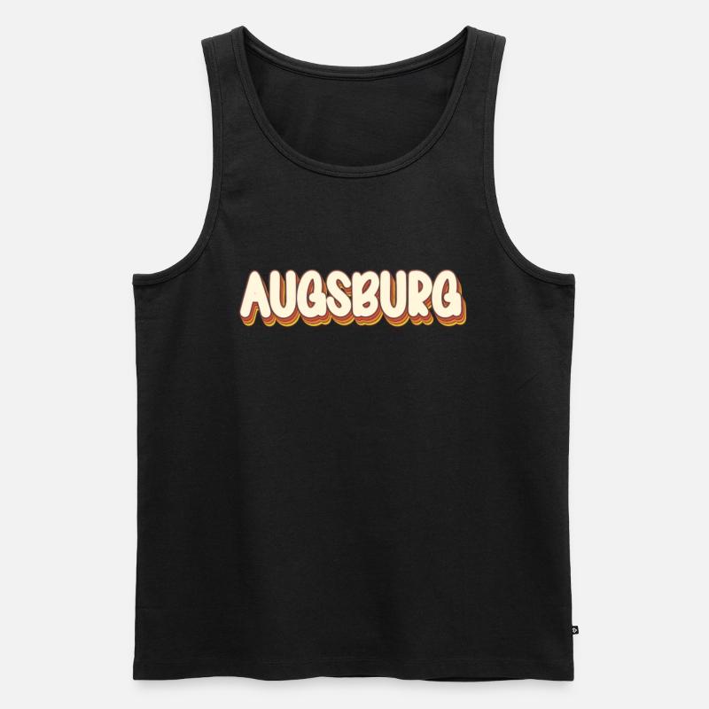 Augsburgerin Augsburger Augsburg - Männer Premium Bio Tank Top - Schwarz