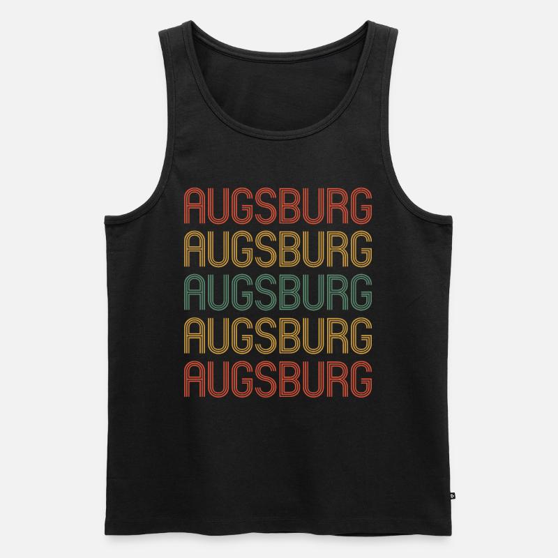 Augsburgerin Augsburger Augsburg - Männer Premium Bio Tank Top - Schwarz