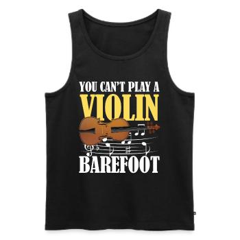 You Can't Play Violin Barefoot - Männer Premium Bio Tank Top - Schwarz - Vorne - Michal (187cm)