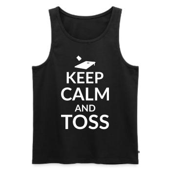 Funny Cornhole Corn Hole - Men's Premium Organic Tank Top - black - Front - Michal (187cm)