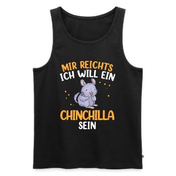 Will ein Chinchilla sein Nagetier Wollmaus - Männer Premium Bio Tank Top - Schwarz - Vorne - Michal (187cm)
