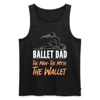 Ballet Danseuse Danse Ballerine - Débardeur bio Premium Homme - noir - Devant - Michal (187cm)