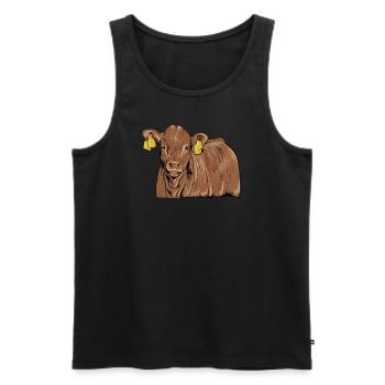 Limousin beef I France cattle breeding for - Men's Premium Organic Tank Top - black - Front - AI Model Male 178 light (178cm)