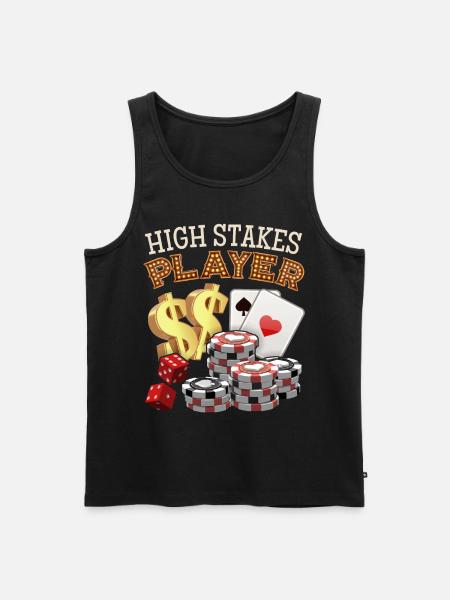 Poker Game, Poker Chips, Spell - Men's Premium Organic Tank Top - black