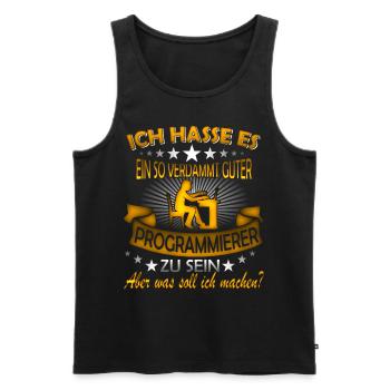 Software Ingenieur Informatiker Programmierer - Männer Premium Bio Tank Top - Schwarz - Vorne - Michal (187cm)